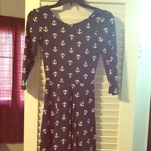 Navy blue anchor dress